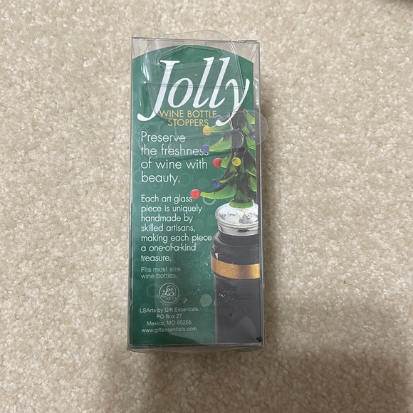 Wine Stoppers art glass NWT in the box. Penguin and a Christmas tree. - Picture 4 of 6